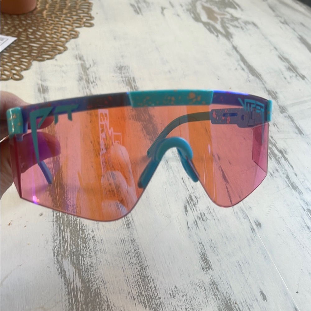 Pit Viper Sunglasses - Pink and Teal